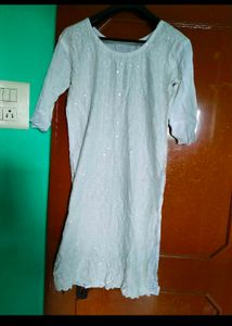 New White Kurti &amp; Leggings