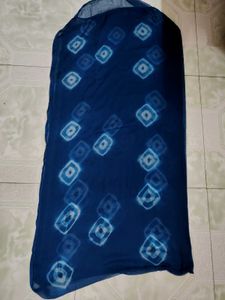 Navy Blue Embroidered Kurti Pant Dupatta Set