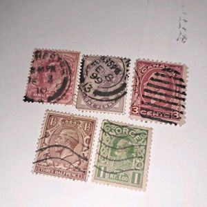 100 year old british queen king head stamps