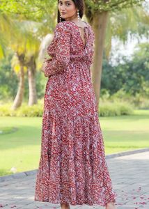 Red Terracotta Maxi Dress