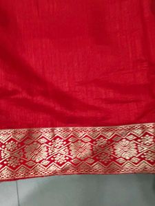 Red &amp; Gold Saree