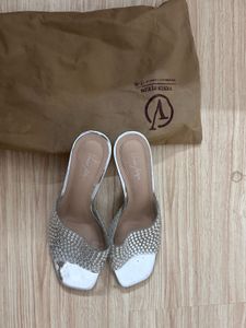 Sparkly Silver Heels