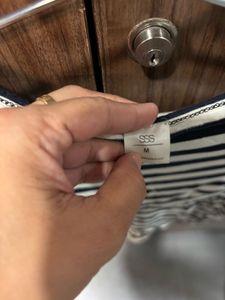 Striped Top Blue And White