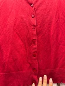 LIGHT RED CARDIGAN - SMALL
