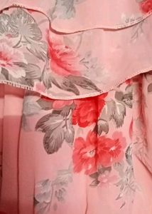 Pink Floral Crop Top