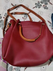 Dezzberry Maroon Handbag