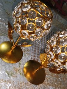 Metal Candle Holder Pack Of 2 Decorative Item