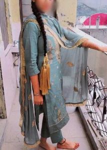 Elegant sea green Kurta Set