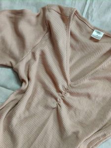 Ribbed V-Neck Top