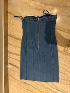 Denim Corset Mini Dress