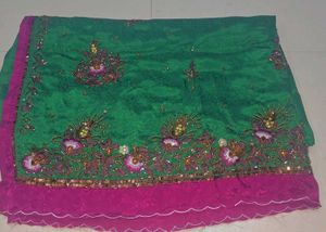 Green Embellished Saree