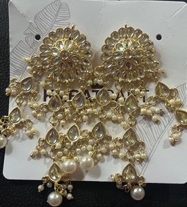 Elegant Kundan Dangle Earrings