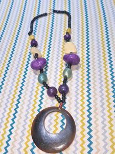 Funky Natural Stone Look Necklace