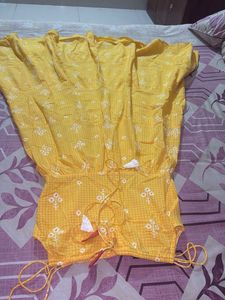 Yellow Floral Long Maxi Dress