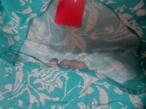 Turquoise Floral Print Tunic - XXL