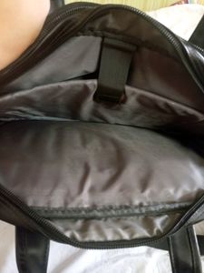 Black Leather Laptop Bag