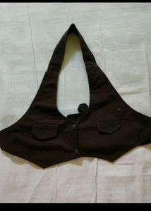 Brown Halter Top Vest