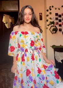 Floral Off-Shoulder Mini Dress