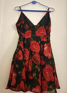 Floral Rose Print Dress
