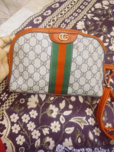 Red &amp; Beige Shoulder Bag