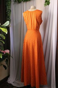 Orange Striped Maxi Dress