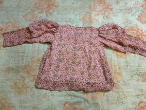 Floral Puff Sleeve Top 💗