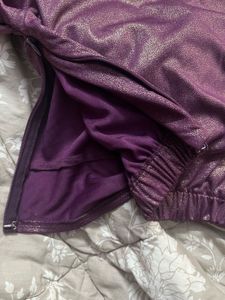 Purple metallic Front Knot Top
