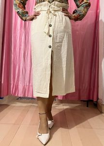 White Skirt with Tie