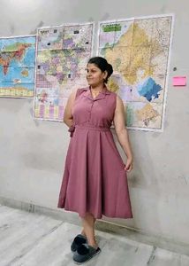 Vintage Style Belted Midi Dress