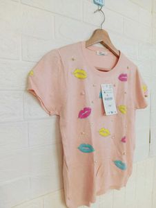 Pink Kiss Lips Top