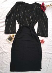 Corset Back Long Partywear Kurti 🖤