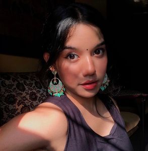 Green Pink Earrings