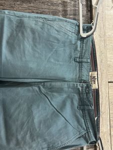 Roadster Men Teal Blue Slim Fit Solid Chinos