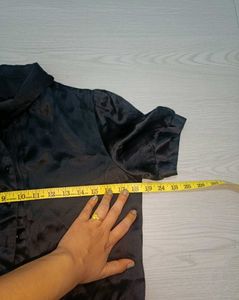 black shirt (Elegant Blk Bow Blouse