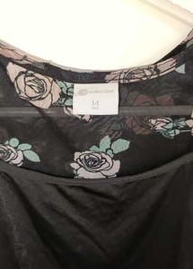 Floral Mesh Top