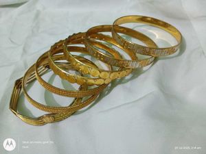 4 pair of gold bangles combo set