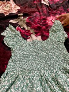 Floral Print Green Top