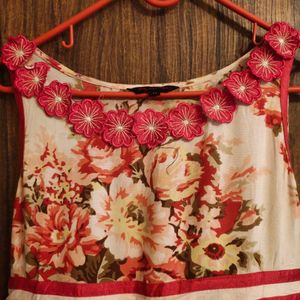 Myntra A-line Dress.. Sleeveless... Floral Print..