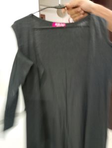 Full Length Shrug With Cut Sleeves