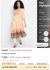 Beautiful Frock Type Kurti With Pink Shade 🌺🦩🎟️🩰