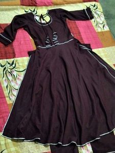 Elegant Burgundy Abaya Set