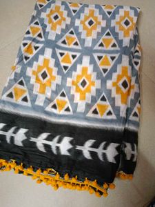 Boho Print Scarf with Tassels