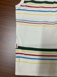 u2 basic white vest top