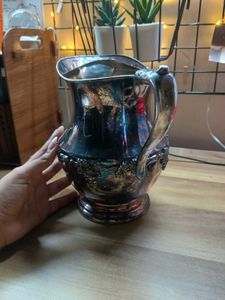 Vintage LB Silver Silverplate Water Pitcher- Grape