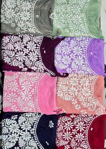 Chikankari Strap kurti