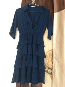 Tiered Blue Dress