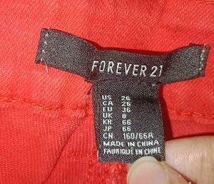 Forever 21 Red Denim Shorts❤️