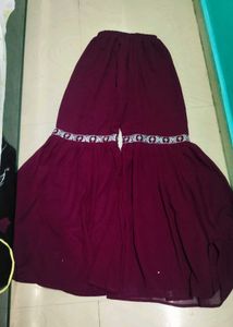 Dark Purple Colour Girl Sharara Dress