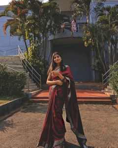 Beautiful Maroon Saree