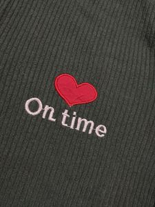 Cute Green Ribbed Crop Top